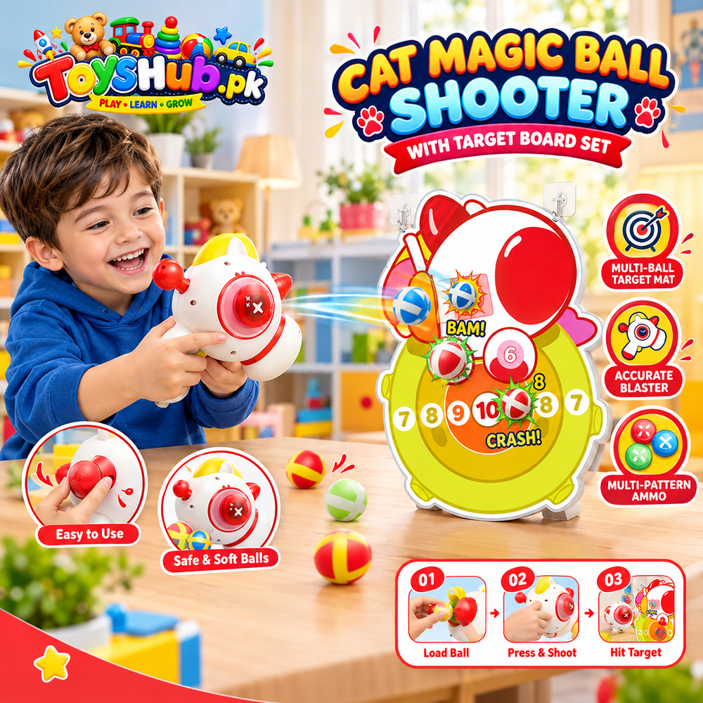 Cat Magic Ball Shooter with Target Board Set