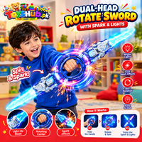 Dual-Head Rotate Sword With Spark & Lights image 1