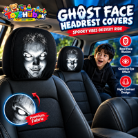Ghost Face Headrest Covers for Cars image 1