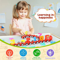 Magnetic Number Train Set Educational Counting Toy 21 Pieces image 2