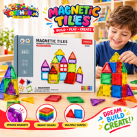 Magnetic Tiles Building Set – 26 Pcs Creative Construction Kit image 1