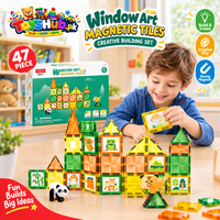 Window Art Magnetic Tiles Creative Building Set 47-Piece image 1