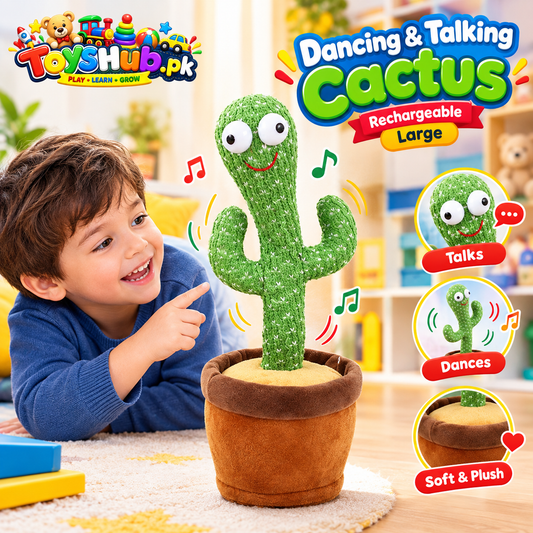 Rechargeable Cute Dancing and Talking Cactus - Large Toys Hub