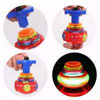 LED Gyroscope Spinning Top Toy for Kids – Light Up Musical Spinner | Toyshub.pk image 4