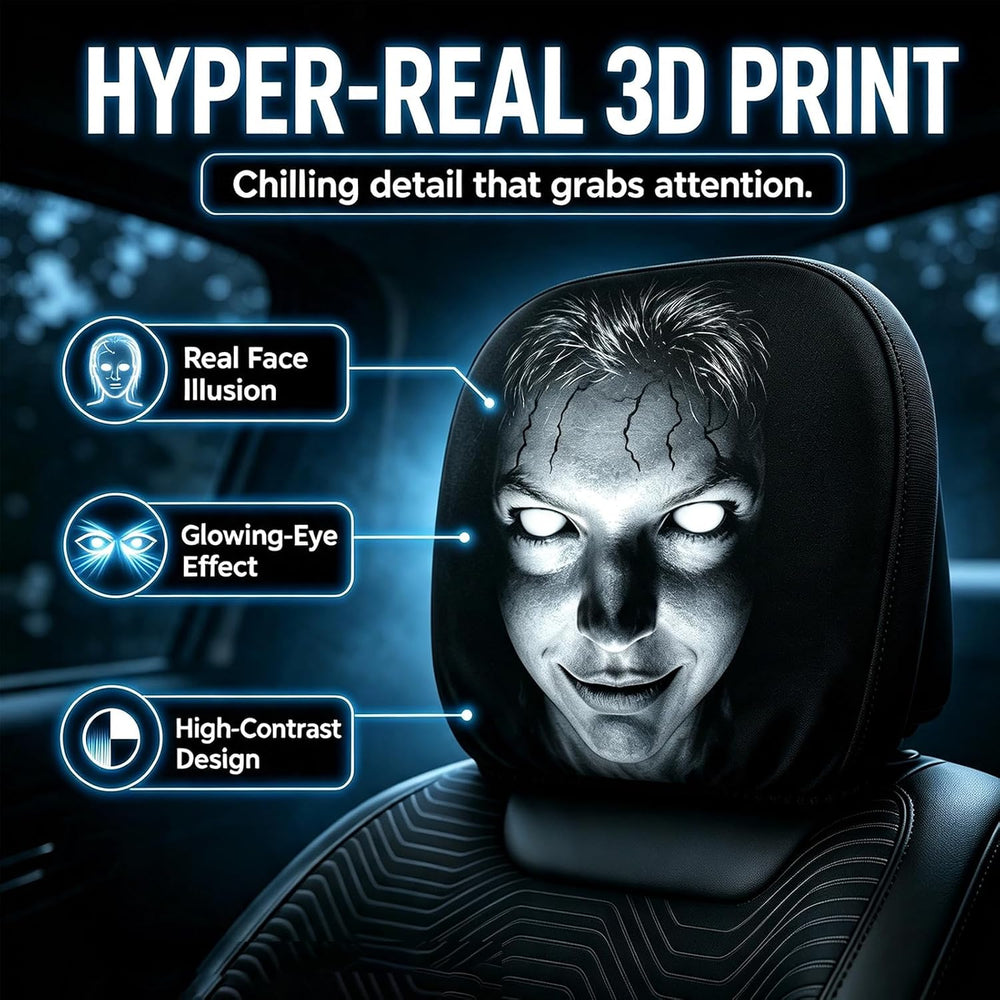 Ghost Face Headrest Covers for Cars