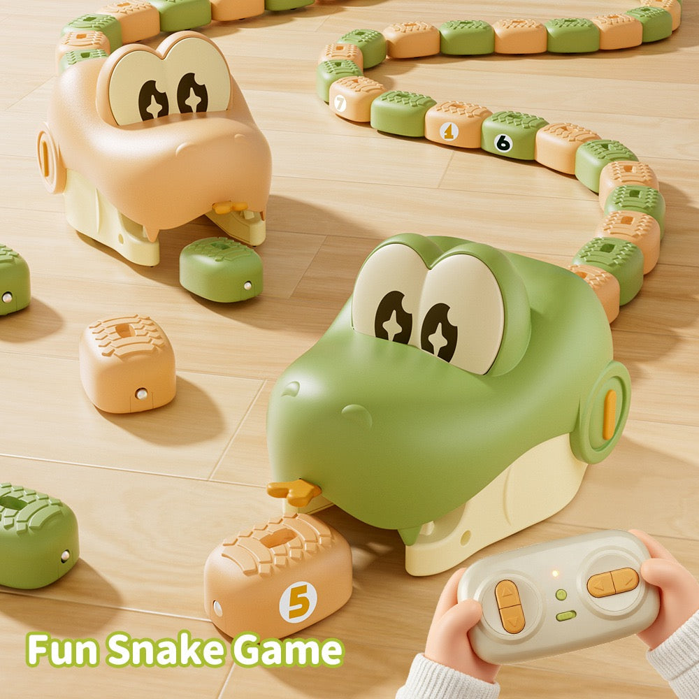 Hungry Snake Game - Fun Snake Toy - Greedy Snake - RC Magnetic Snake Toy - Remote Control Greedy Beans Chasing Snake Car - Interactive Educational Toy for Kids Birthday Present