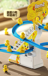 Electric Stair Climbing Duck Track Set - Musical Toy with Lights & Sound image 3