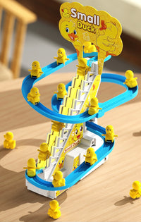 Electric Stair Climbing Duck Track Set - Musical Toy with Lights & Sound image 4