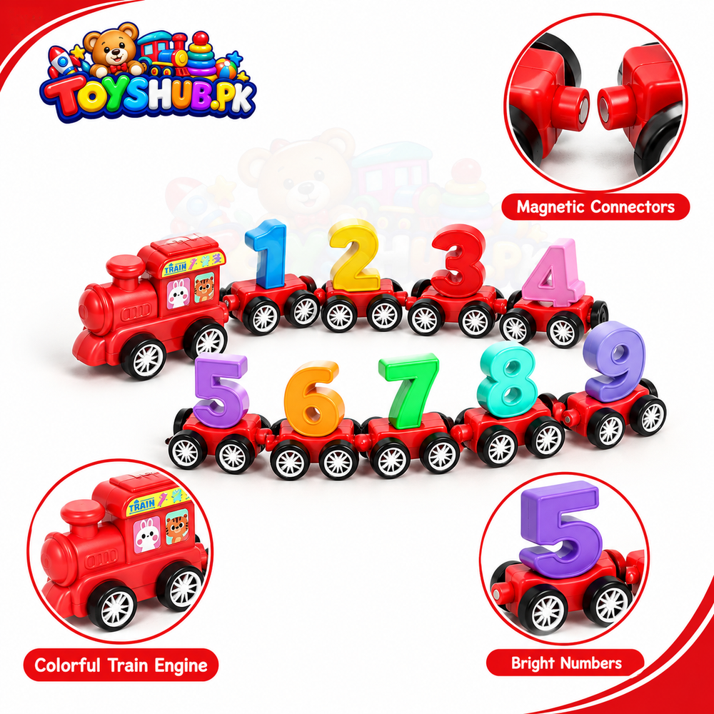 Magnetic Number Train Set – 10 Piece Educational Counting Toy