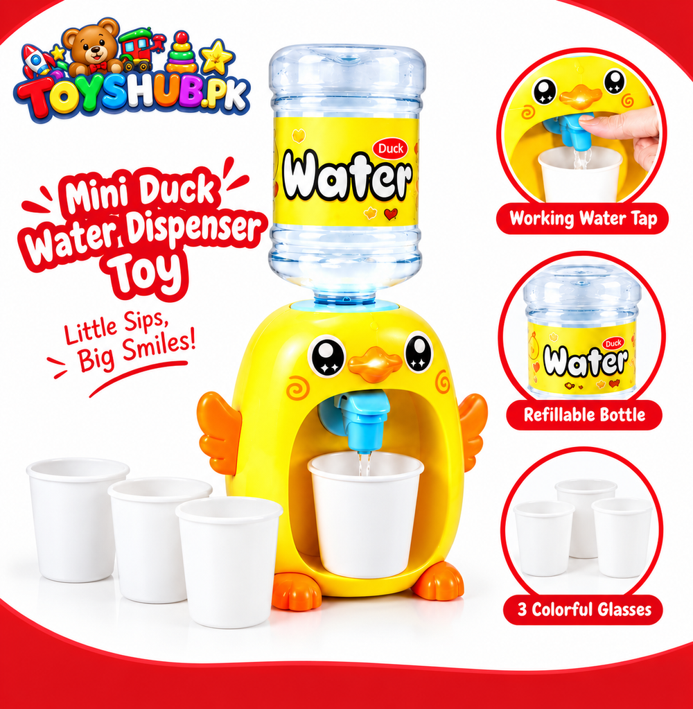 Mini Duck Water Dispenser with Music & Light Toy For Kids