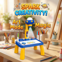 Kids' Art Projector Drawing Table – Dream, Draw & Glow with Markers & Eraser image 1