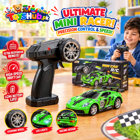 Mini RC Car – Die-Cast Metal Remote Control Racing Car | Toyshub.pk AT
