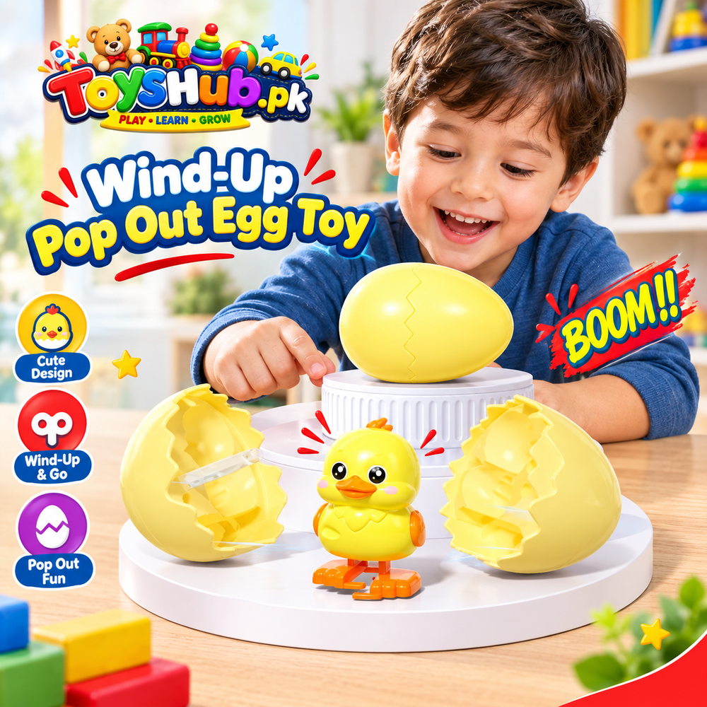 Wind-Up Pop Out Egg Toy – Surprise Animal Pop-Up Toy for Kids | Toyshub.pk