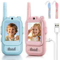 2Pcs Rechargeable Kids Video Walkie Talkie image 8