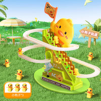 Electric Stair Climbing Duck Track Set - Musical Toy with Lights & Sound image 6